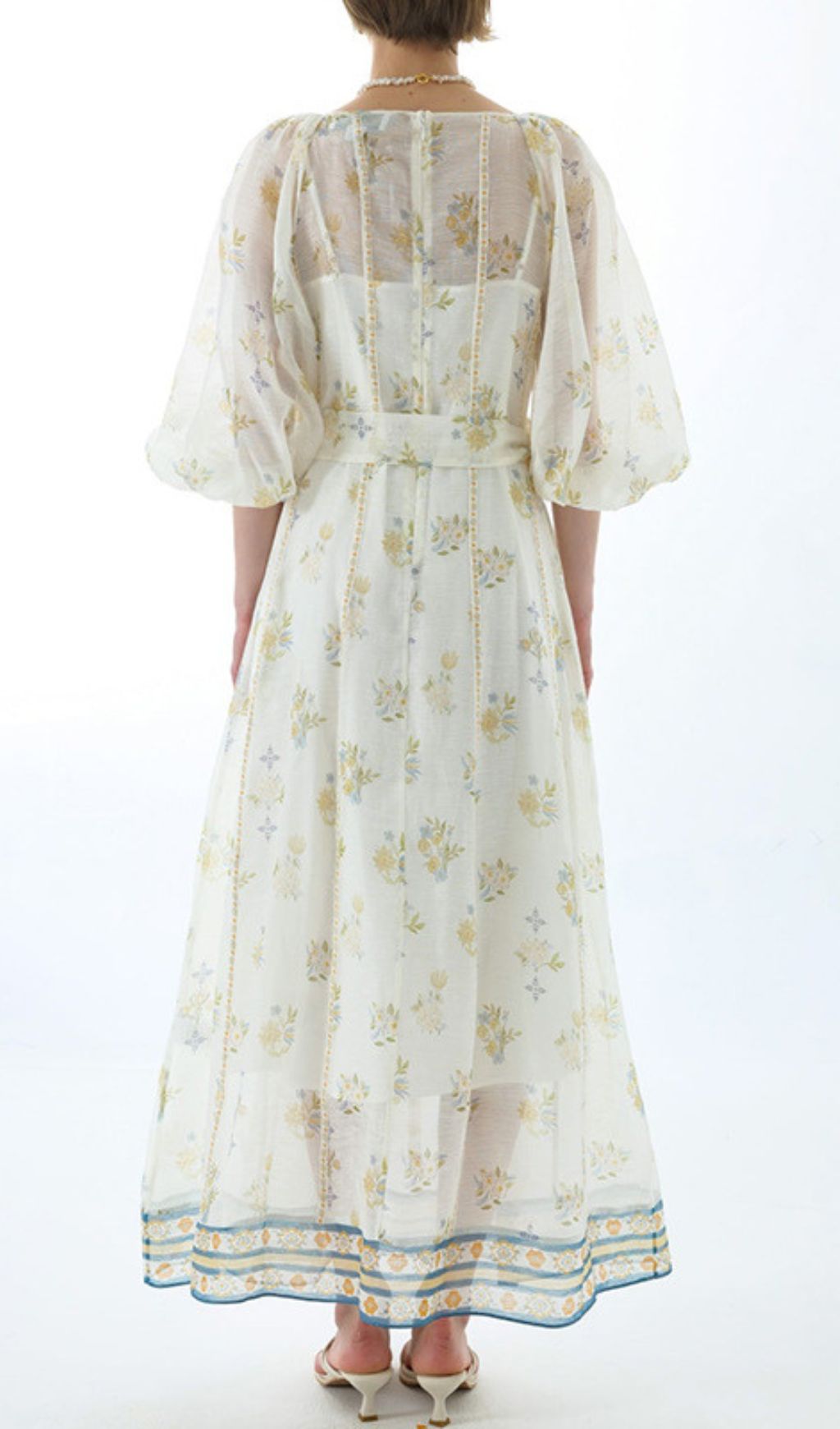 Fashionslee Women Jacobo Floral V-Neck Maxi Dress
