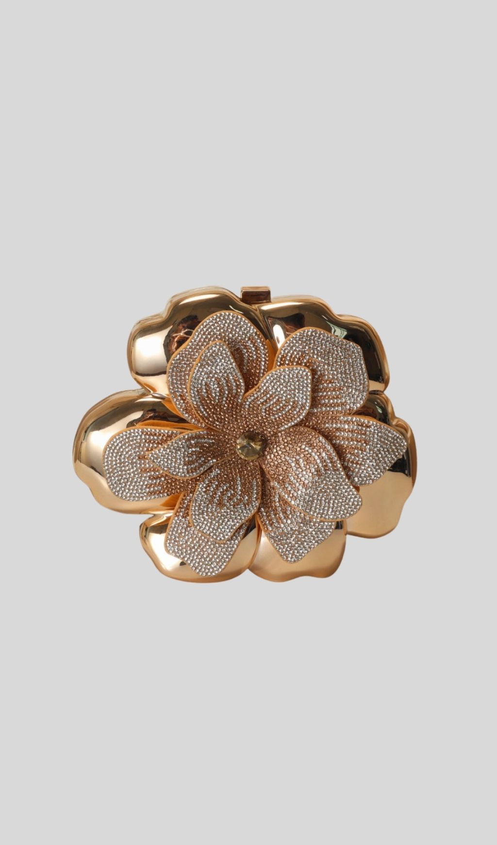 Fashionslee Women Khoi Gold Flower Diamante Bag
