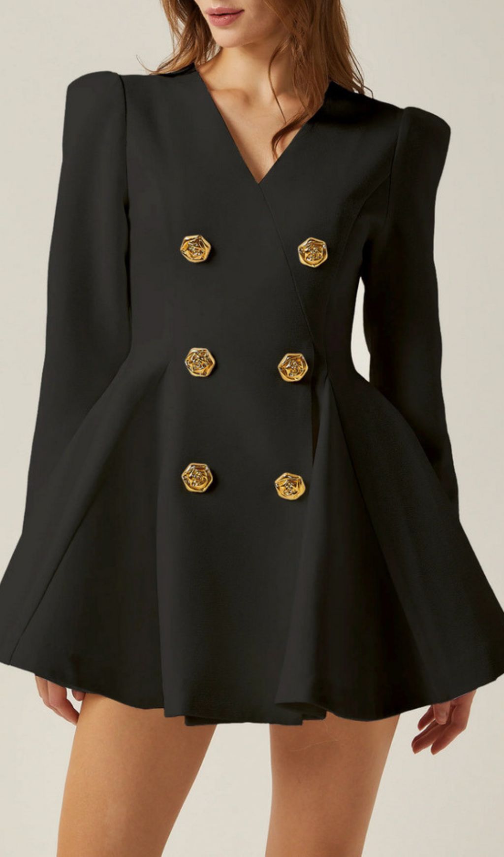 5e000ab298a54be355377a2df252513d.jpg Fashionslee Women Ilene Long Sleeve Button Mini Dress