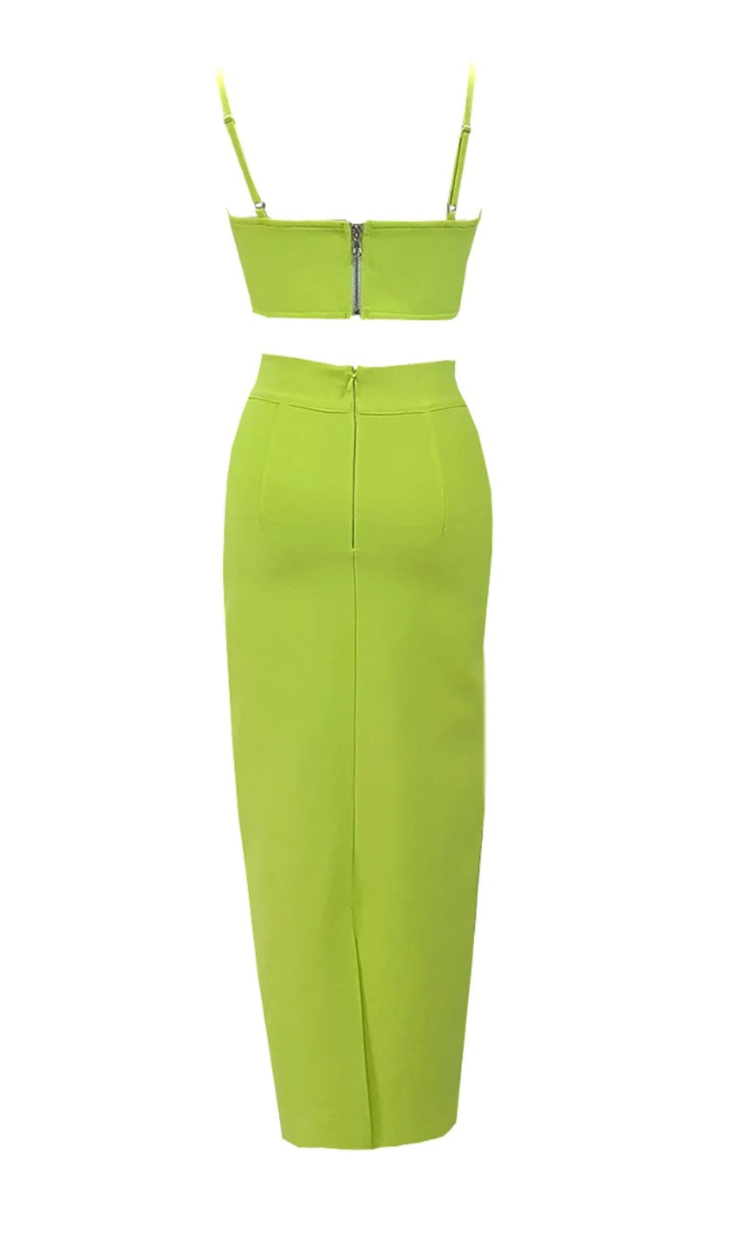 5e73436505c2300bcb015f01eadbb7ba.jpeg Fashionslee Women Bartlett Green Flower Two-Piece Skirt Set