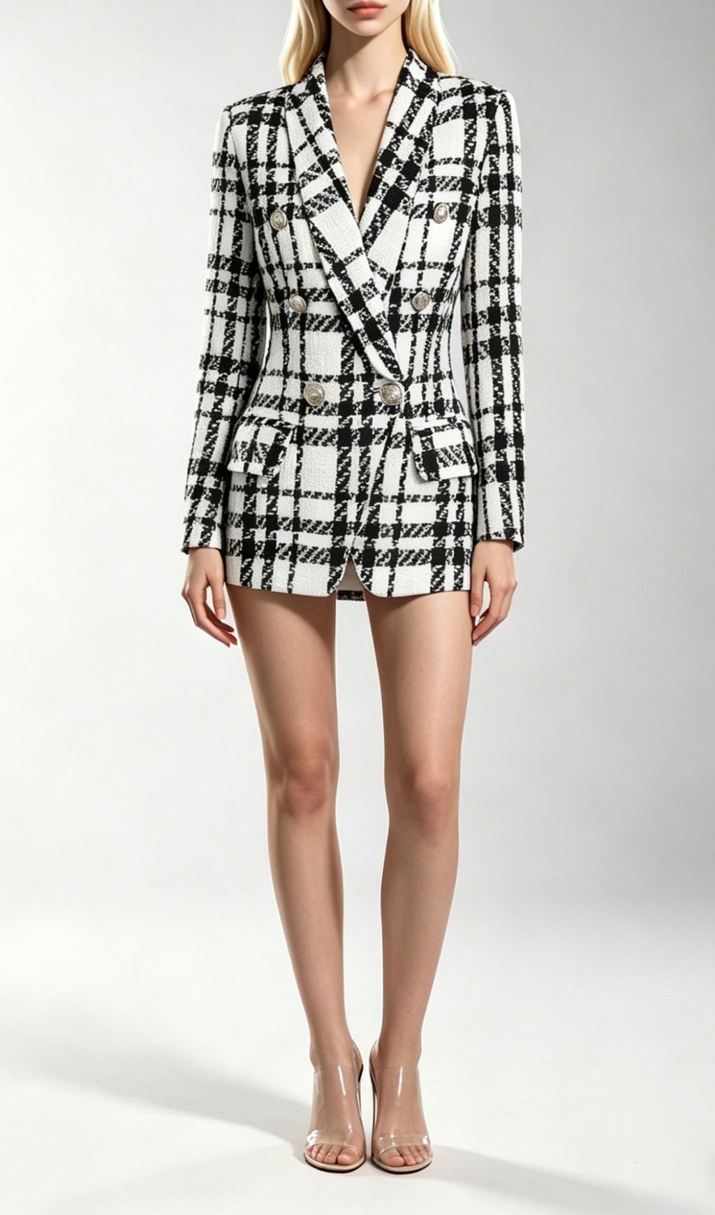 5e8dc2d73b6ae5c9a853178fd1c2c16b.jpg Fashionslee Women Kimothy Check Blazer