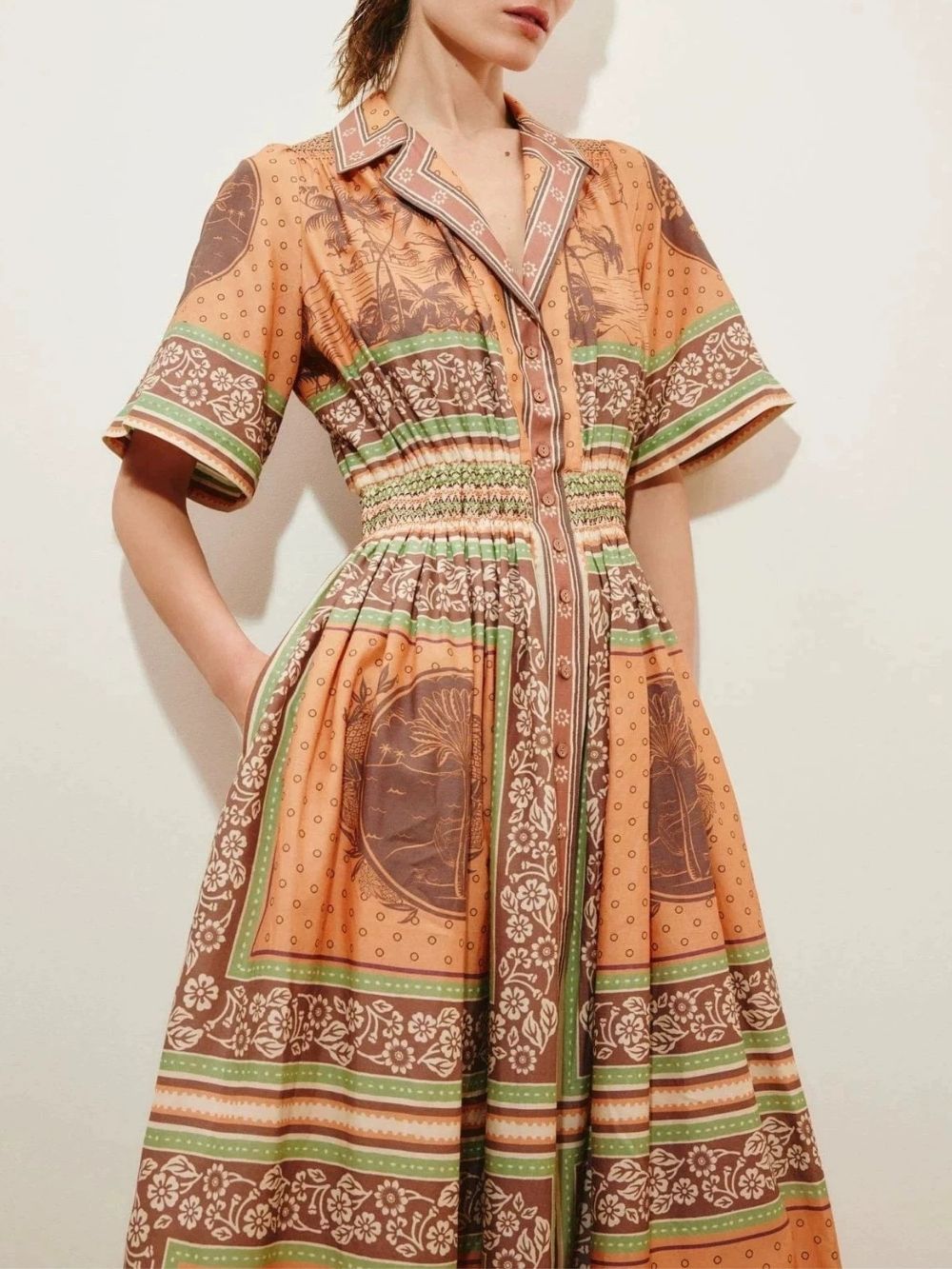 TRENDING KLOE PRINTED MIDI DRESS - OWNCI TRENDING KLOE PRINTED MIDI DRESS - OWNCI