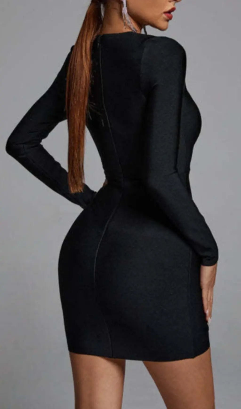 Fashionslee Women Ela V Neck Mesh Mini Dress