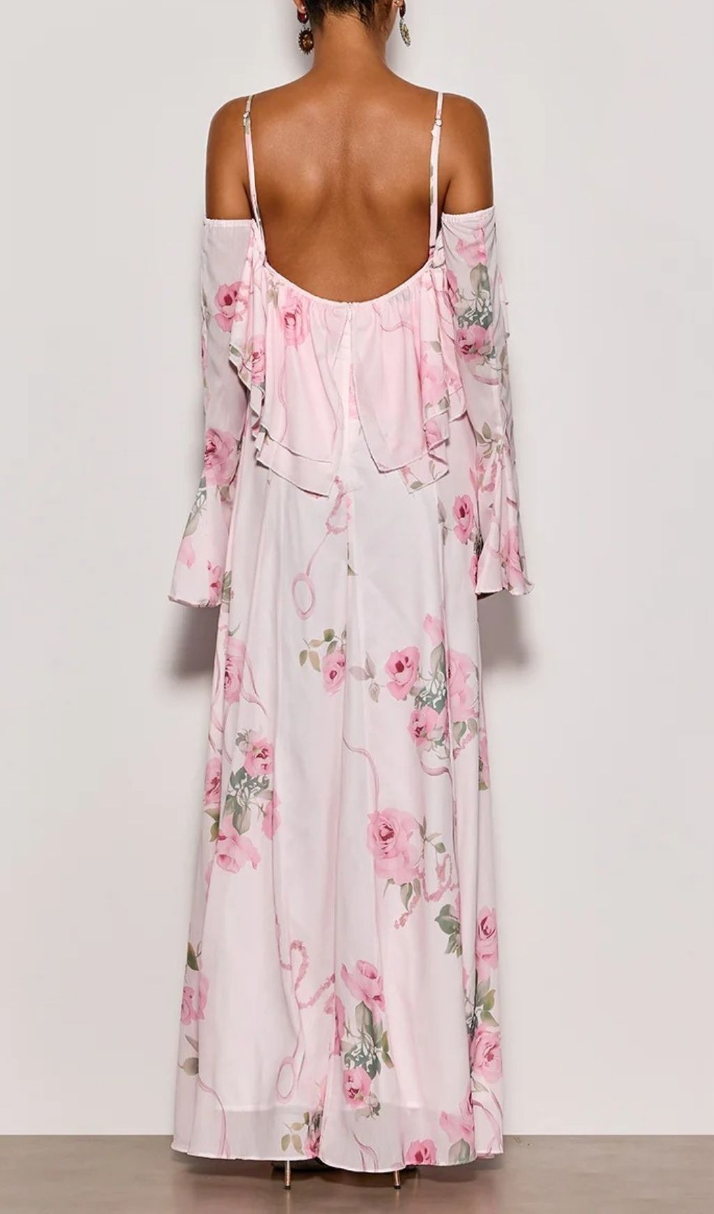 Fashionslee Women Nostel Spaghetti Floral Maxi Dress
