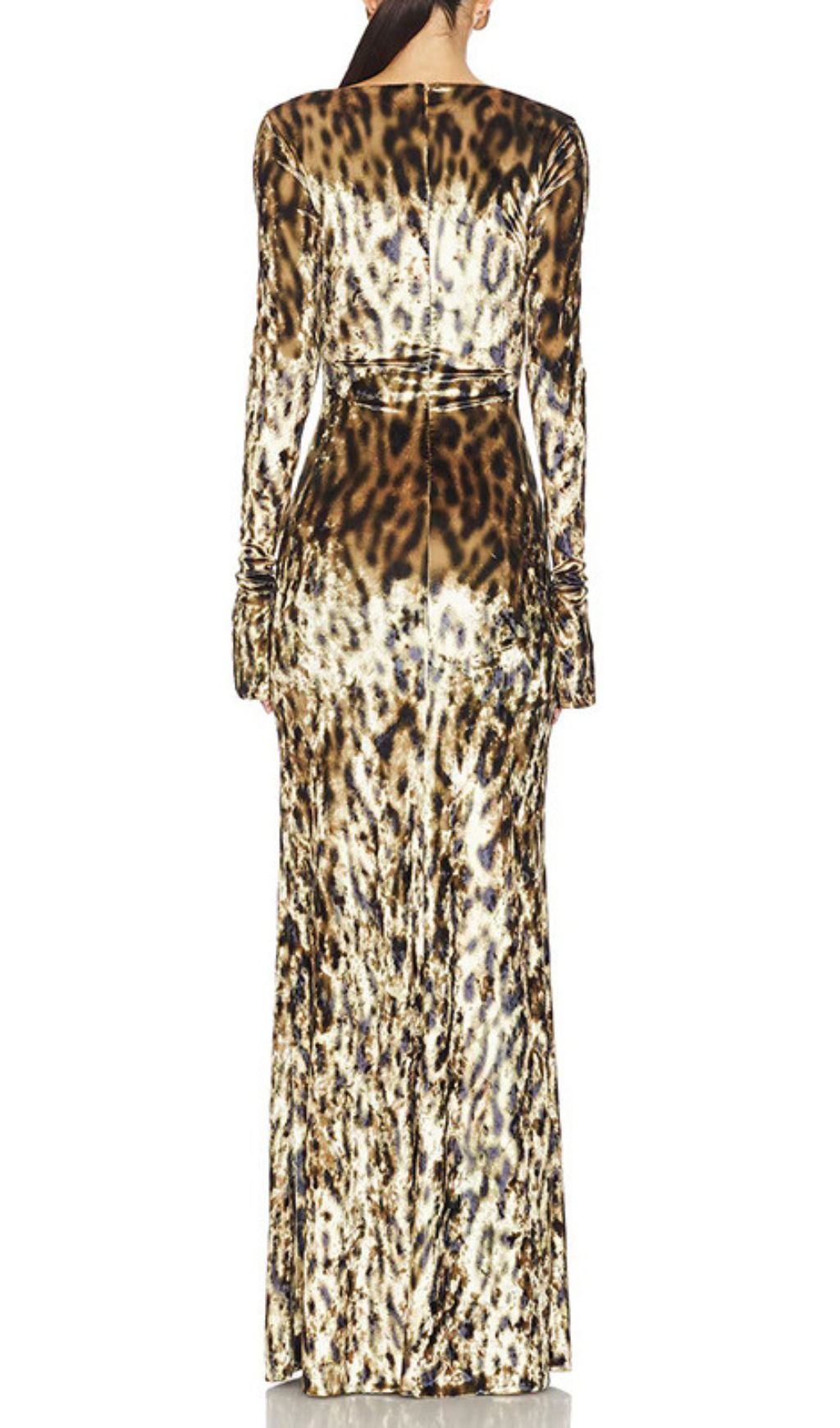 Fashionslee Women Gethin Leopard Long Sleeve Maxi Dress