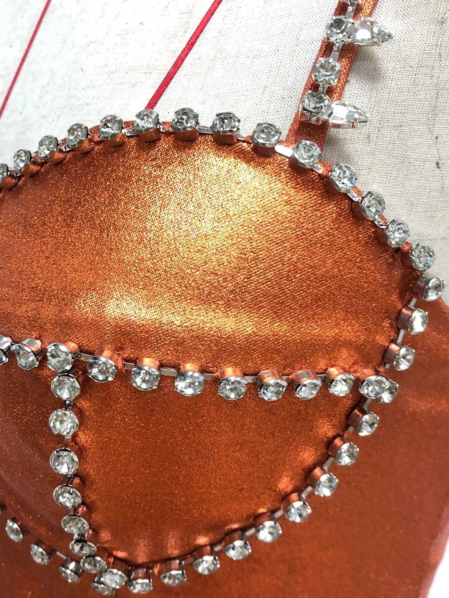 5f7ab8edb5157d8b034d0b3b2bb060fe.jpeg Fashionslee Women Calling Diamonate Mini Dress - Orange