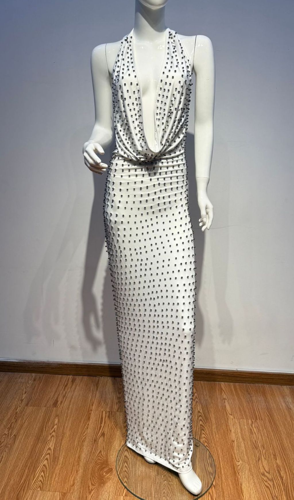 5f7b3085134a846b149d039333c746be.jpg Fashionslee Women Jahzara Halter Beaded Backless Maxi Dress