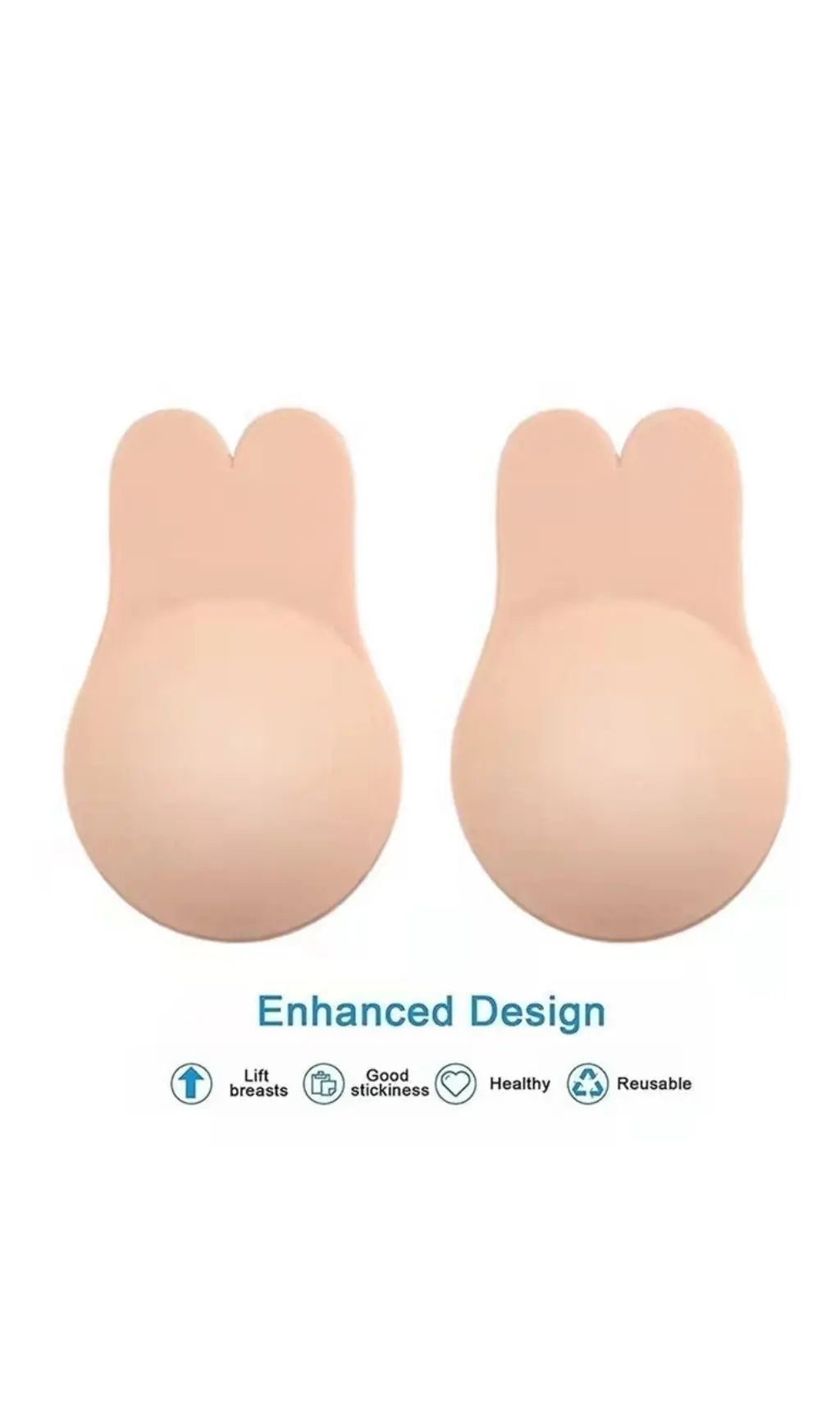 5f9a3ce104a884c021074f12d48e4f58.jpeg Fashionslee Women Sticky Invisible Backless Lift Breast Bra - Black
