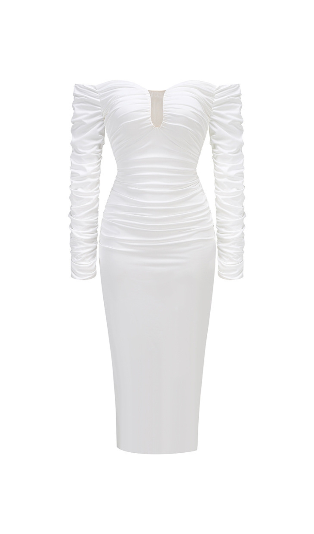 VINTAGE WHITE MIDI DRESS – AESTHETIC LONG SLEEVE - OWNCI VINTAGE WHITE MIDI DRESS – AESTHETIC LONG SLEEVE - OWNCI