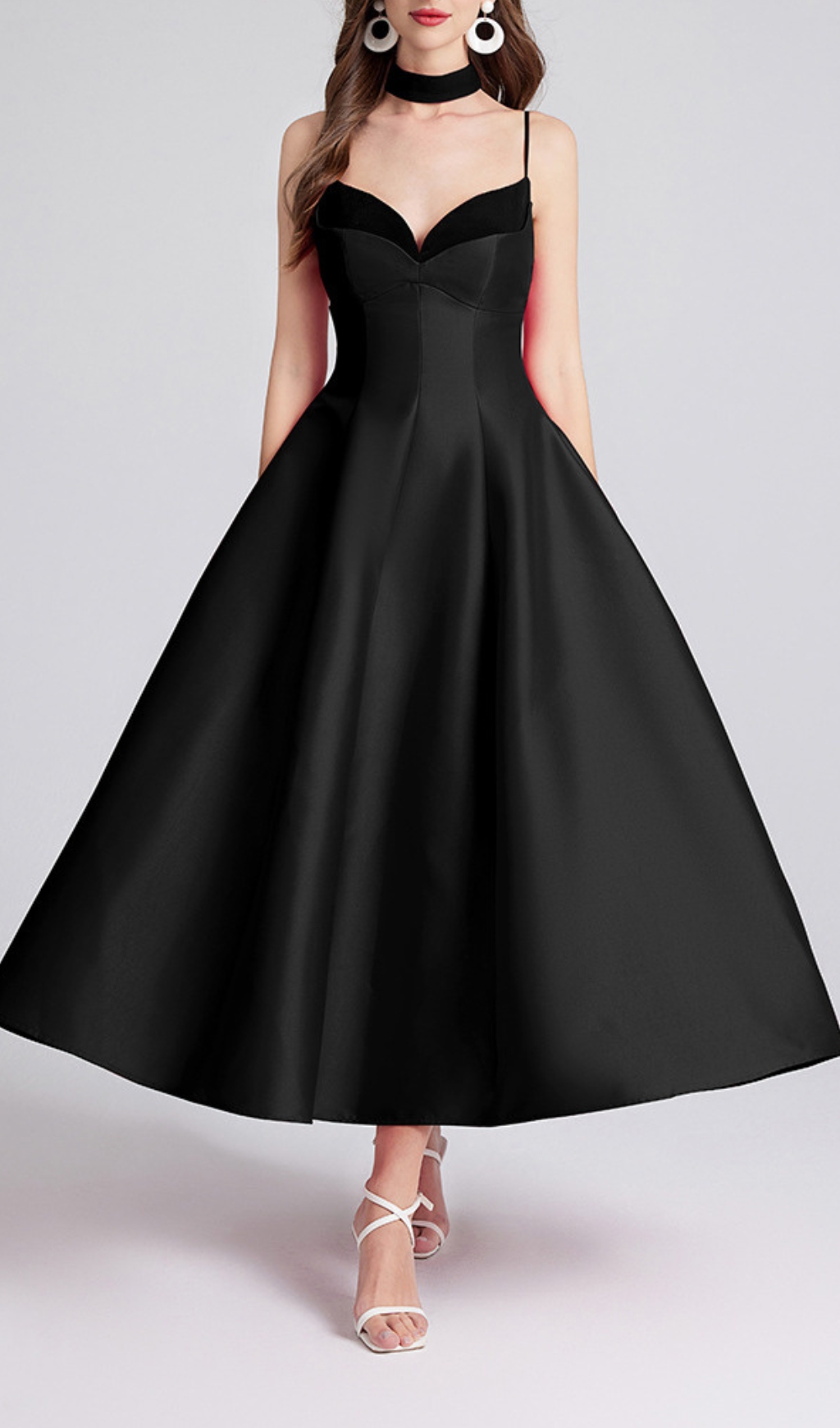 TRENDING BLACK PATCHWORK MIDI DRESS - OWNCI TRENDING BLACK PATCHWORK MIDI DRESS - OWNCI