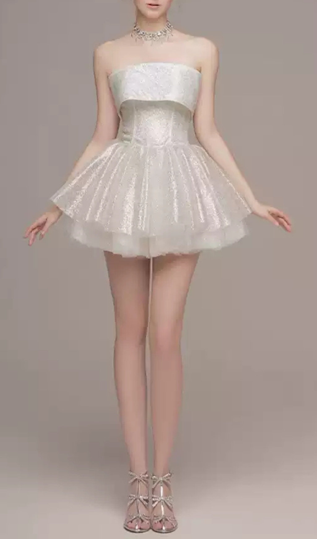 VIRAL STRAPLESS MESH MINI DRESS - OWNCI
