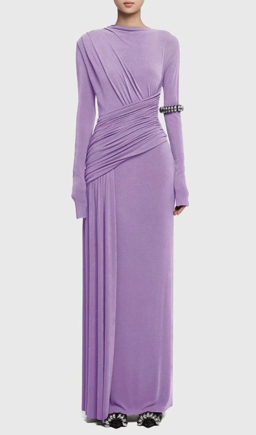 60034f703734ed0ae98dcca8d8087bf9.png Fashionslee Women Haruka Long Sleeve Ruched Maxi Dress