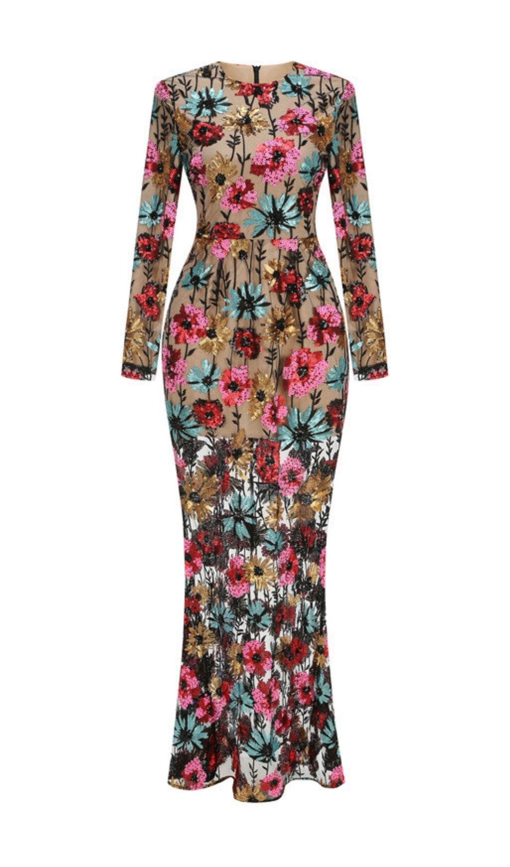 TRENDING SEQUIN MESH MAXI DRESS - OWNCI TRENDING SEQUIN MESH MAXI DRESS - OWNCI