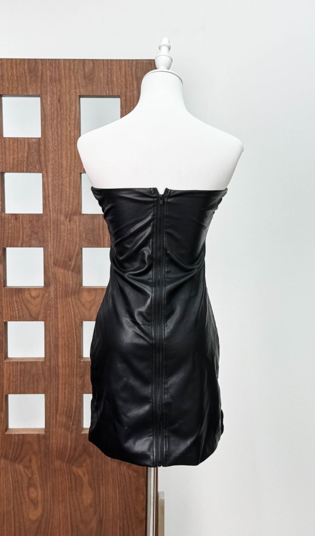 Fashionslee Women Inza Strapless Faux Fur Mini Dress