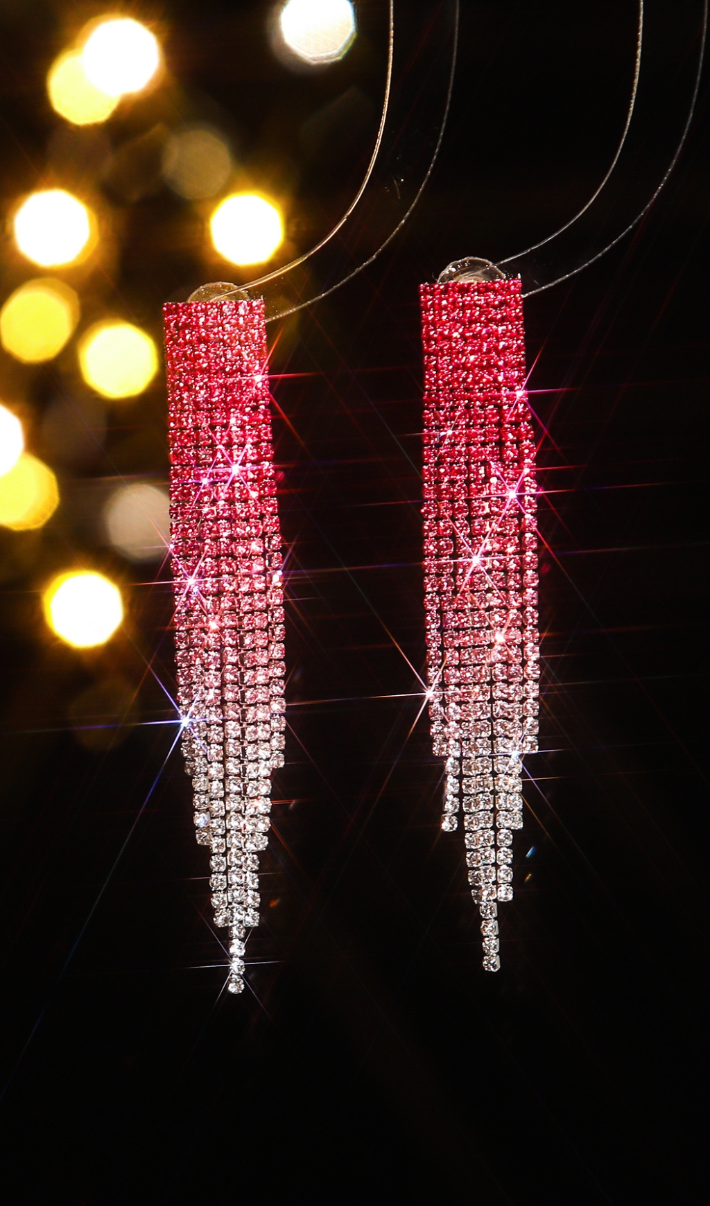 Fashionslee Women Deron Rhinestone Tassel Earrings