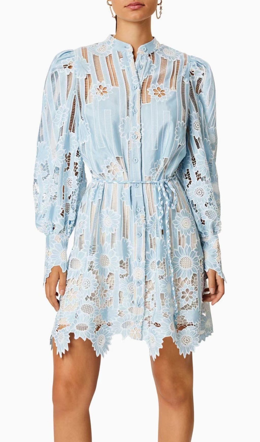 60613bb7c762de054a10ccc15bd6c407.jpg Fashionslee Women Deliz Long Sleeve Flower Mini Dress