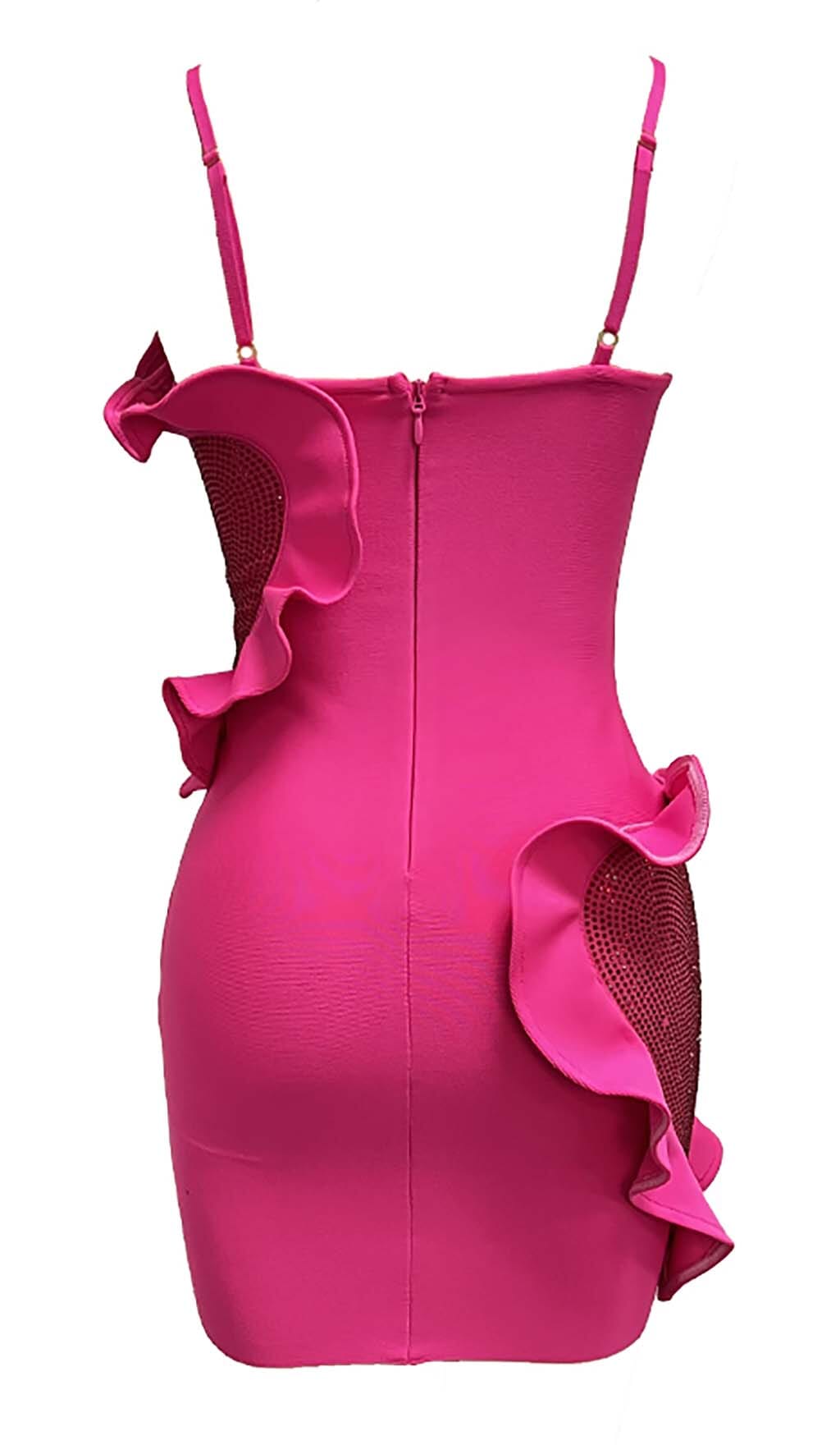 Fashionslee Women Amalia Heart Embellished Mini Dress