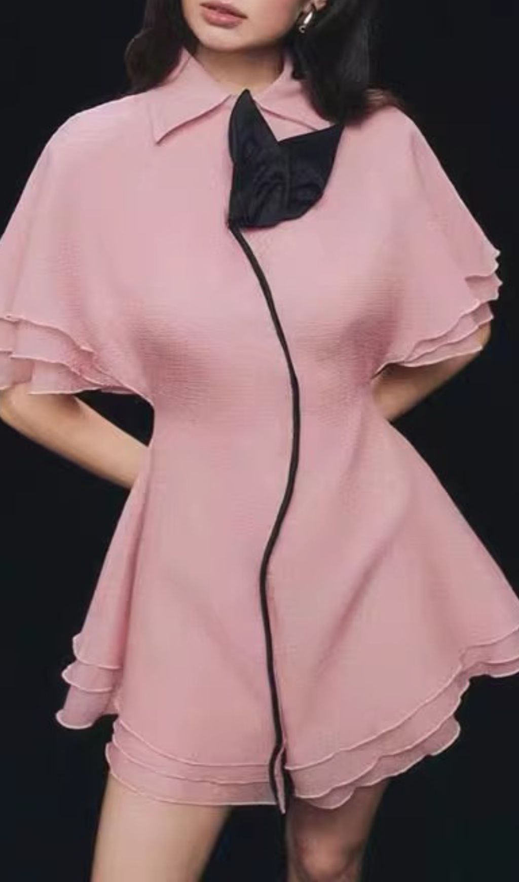 6098ff9dcf6595661861e71514007633.jpg Fashionslee Women Glenda Pink Embellished Mini Dress