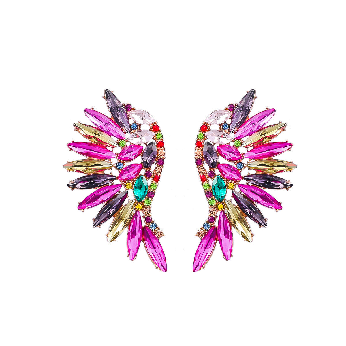 60c0c2371efe1f0d96b5f1210b7ba2ac.jpeg Fashionslee Women Rainbow Rhinestone Earrings