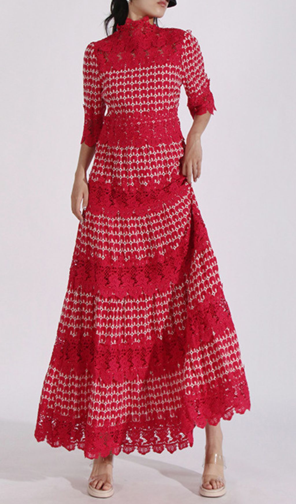 Fashionslee Women Ensley Lace Embroidery Maxi Dress