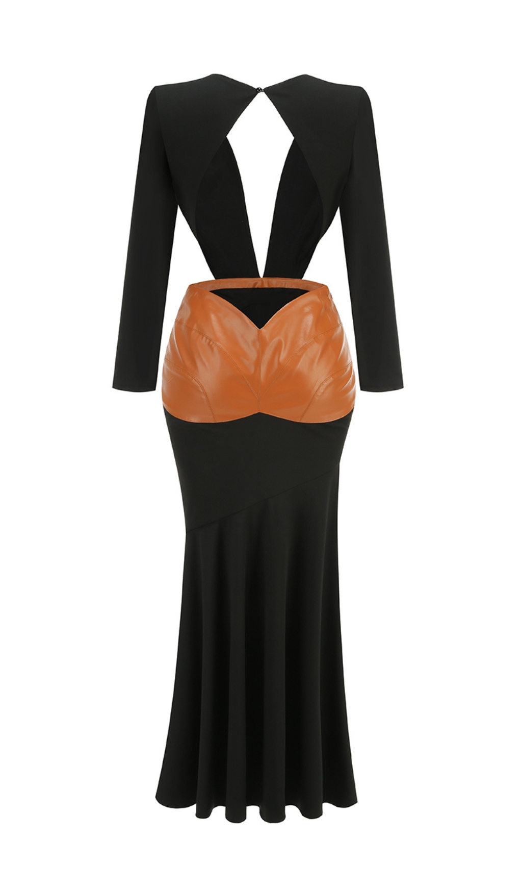 611e86c55f1de1e4579b58a103630c49.jpg Fashionslee Women Brynna Black V-Neck Long Sleeve Maxi Dress