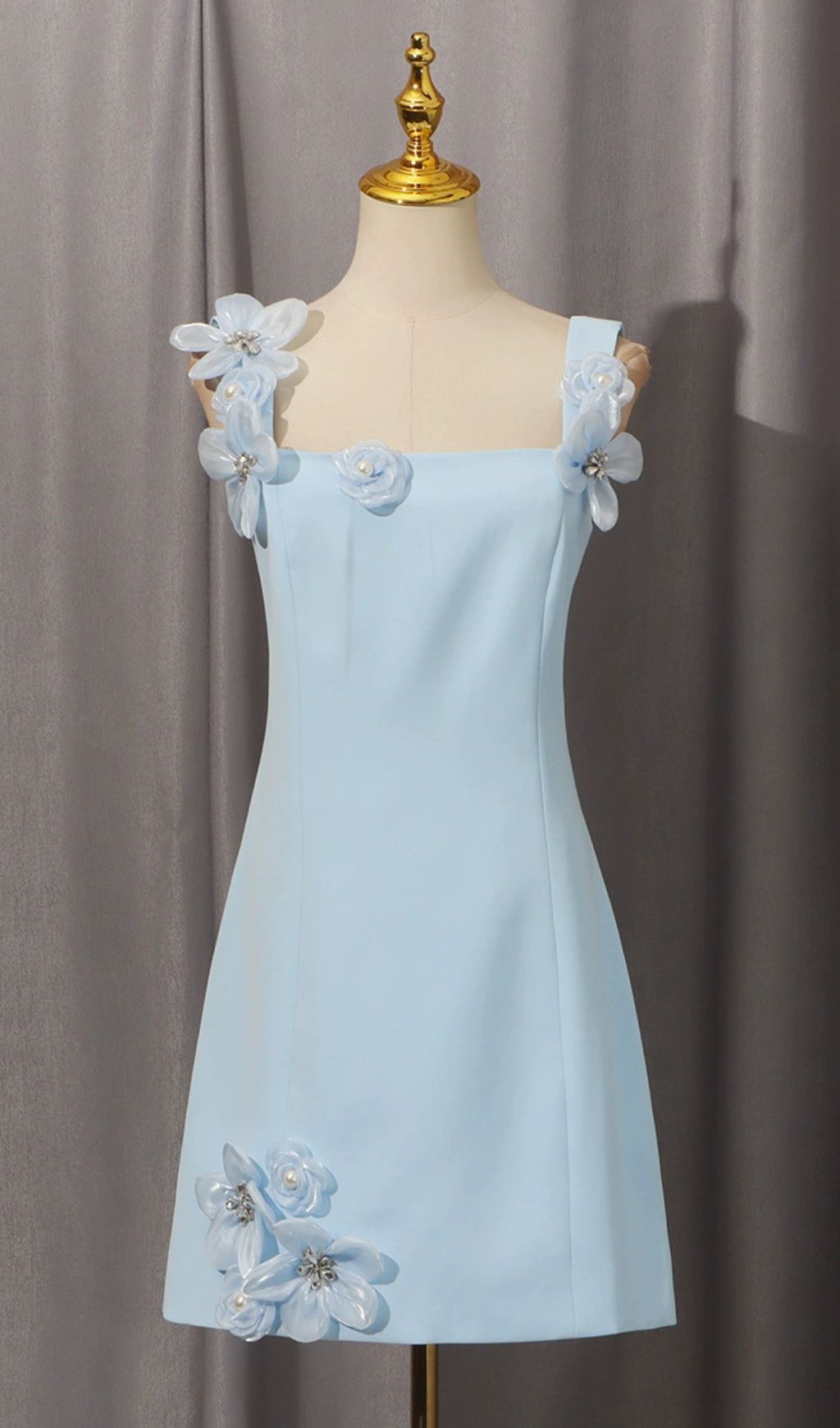612bf30fb314bfa4177c1c966d7574c8.jpg Fashionslee Women Glison 3D Flower Embellished Mini Dress