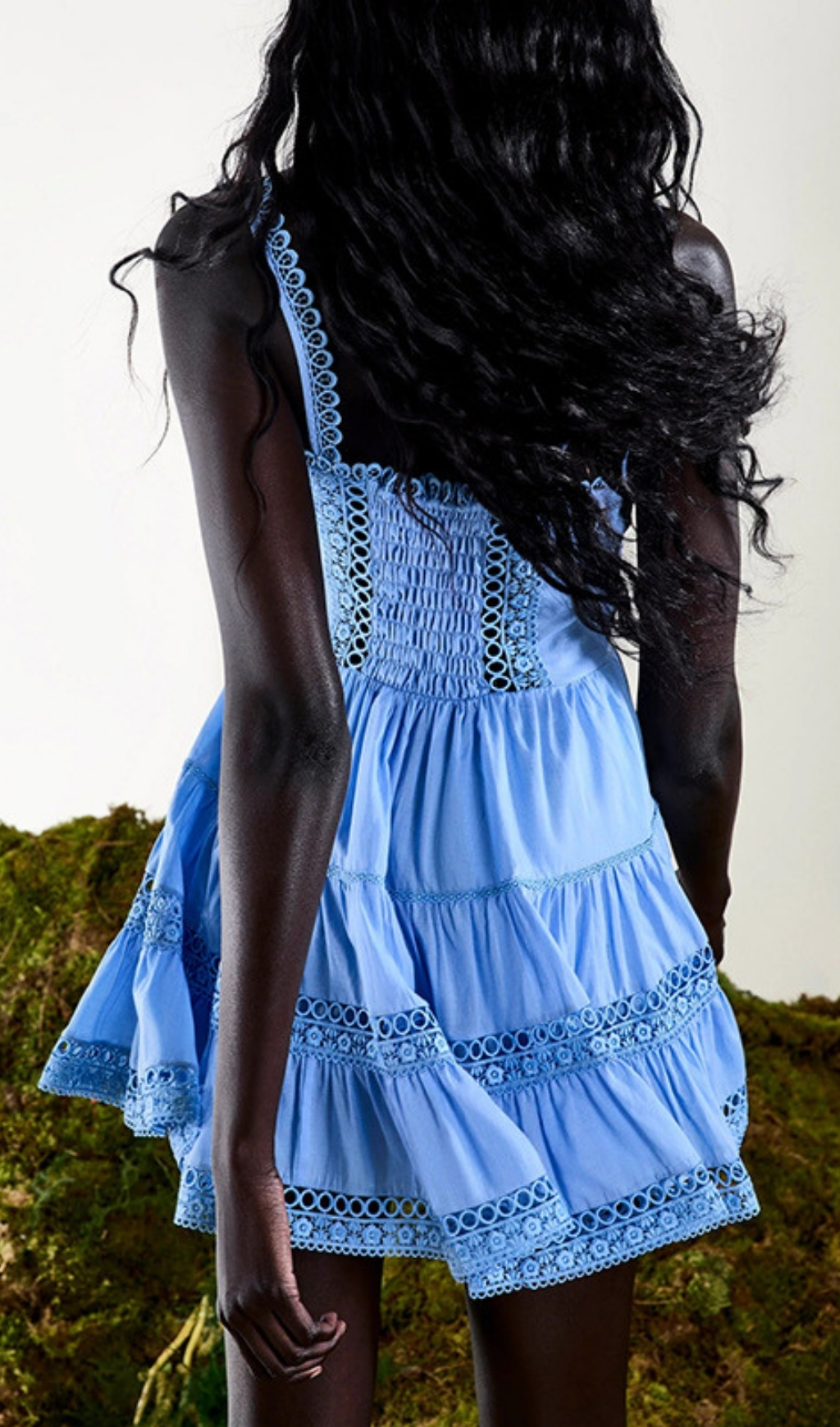Fashionslee Women Freida Strappy Embroidery Mini Dress