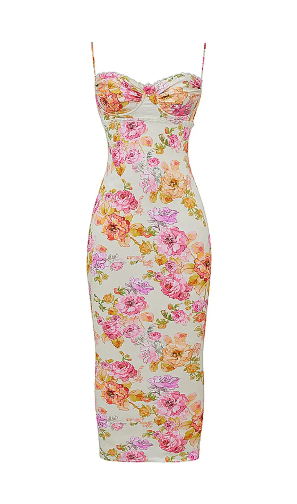 61a5fd5c684f80b3b716a5ecf33ef9ab.jpeg Fashionslee Women Ivory Floral Maxi Dress