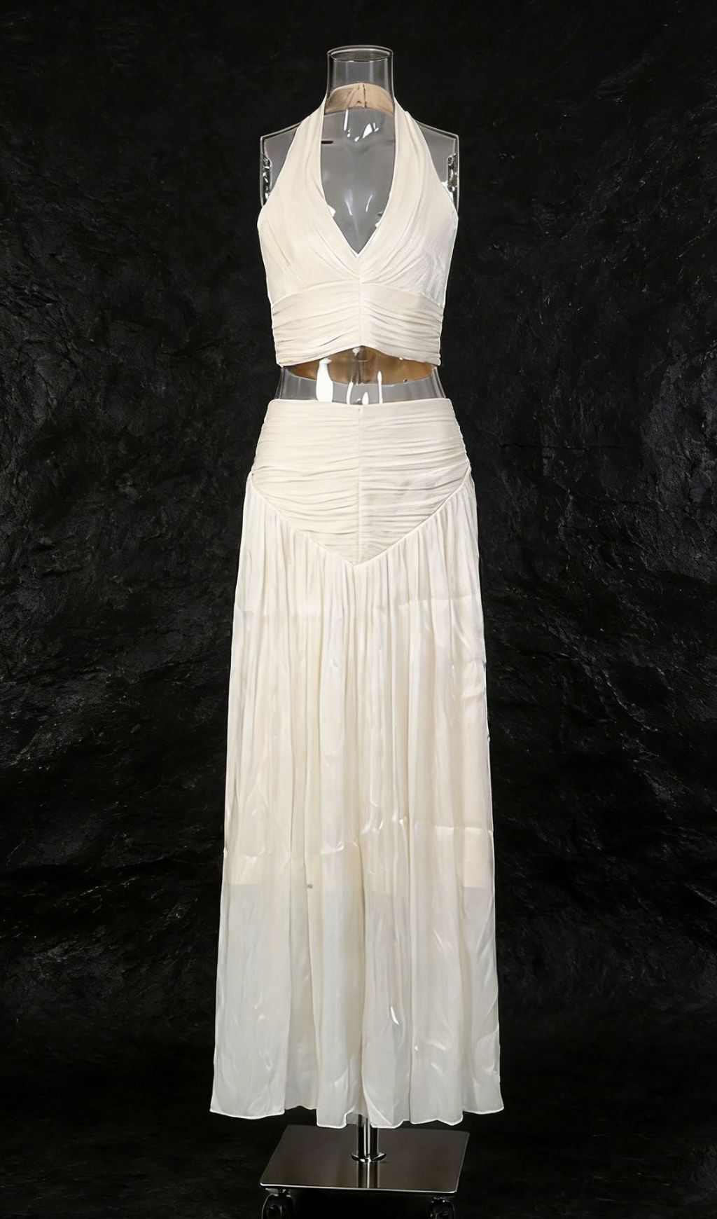 Fashionslee Women Jania Halter Top & Maxi Skirt Set