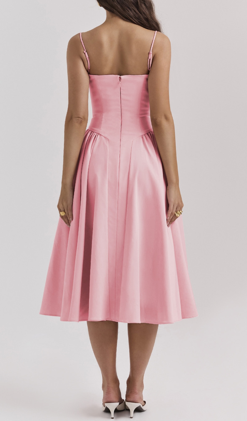 61e646ab59f805a1908ab996f3f3fa28.jpg Fashionslee Women Dextra Pink Strappy Midi Dress