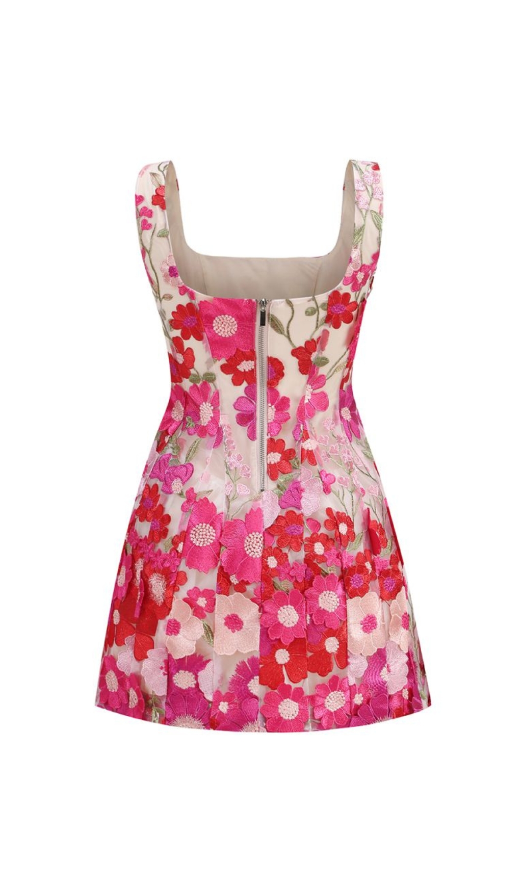 Fashionslee Women Boyko Hot Pink Floral A Line Mini Dress