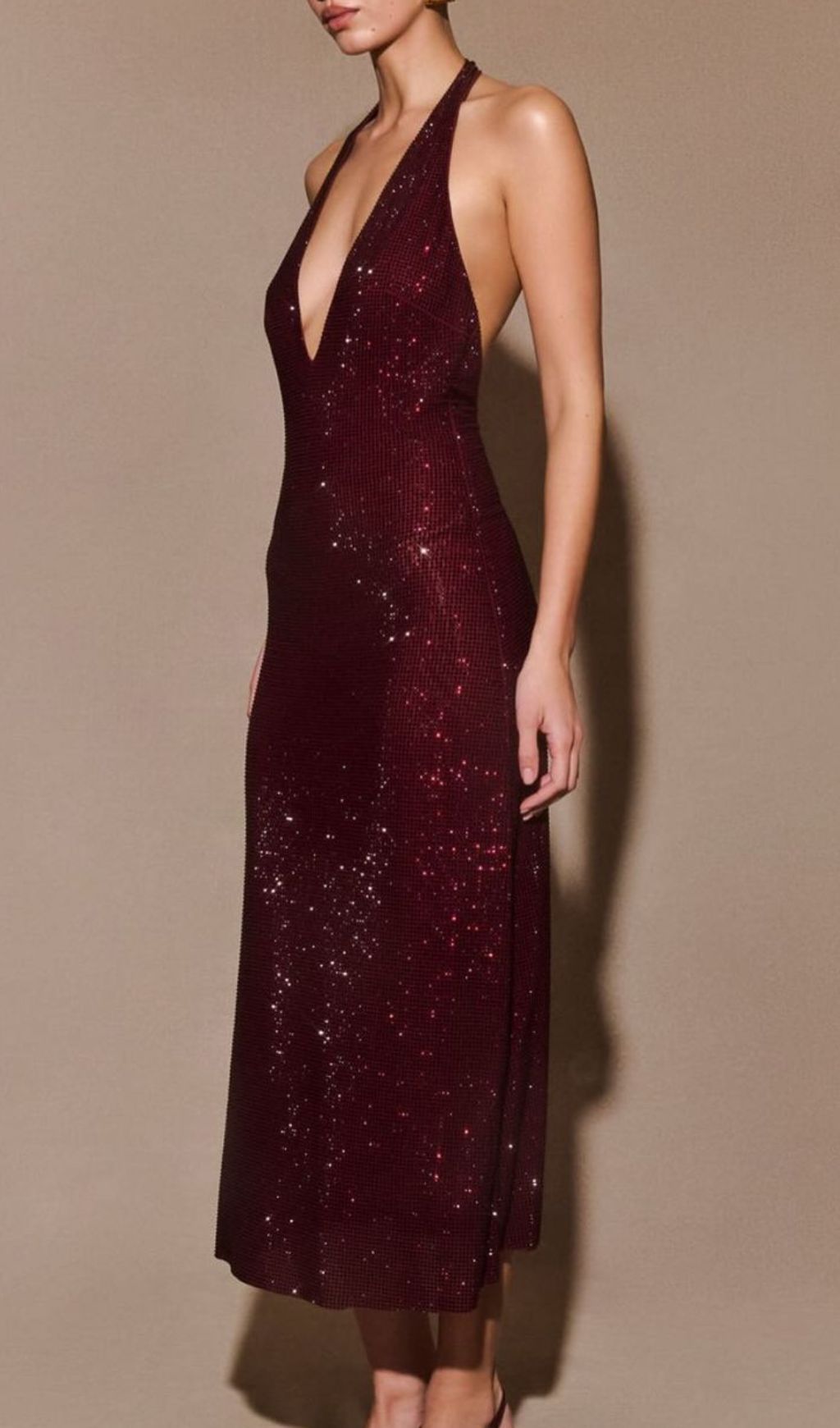 62335ed740766e790d2c93257cffb405.jpg Fashionslee Women Jayne Red Halter Diamante Backless Midi Dress