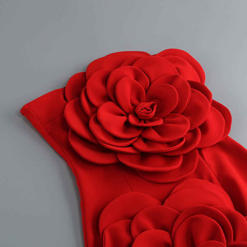 632924e75a13cdcde9b330cdc7d732b6.jpeg Fashionslee Women Annabeth Red Flower Bind Mini Dress