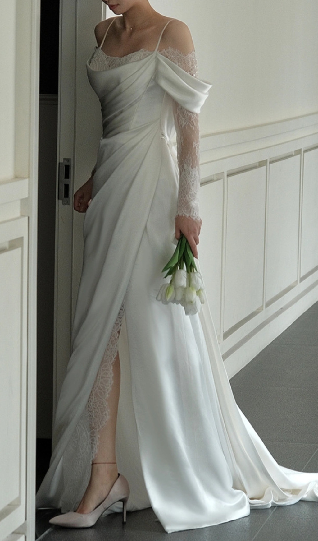 63321c058975b7443bffdd7c3834002a.jpg Fashionslee Women Claire Lace Wedding Dress