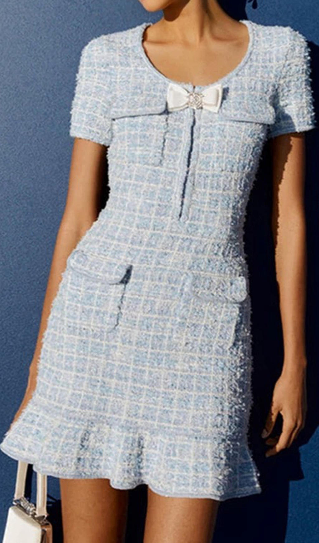 633854cd816a3df3ff0e46a0f9bed04b.jpg Fashionslee Women Eiffel Bow Mini Dress