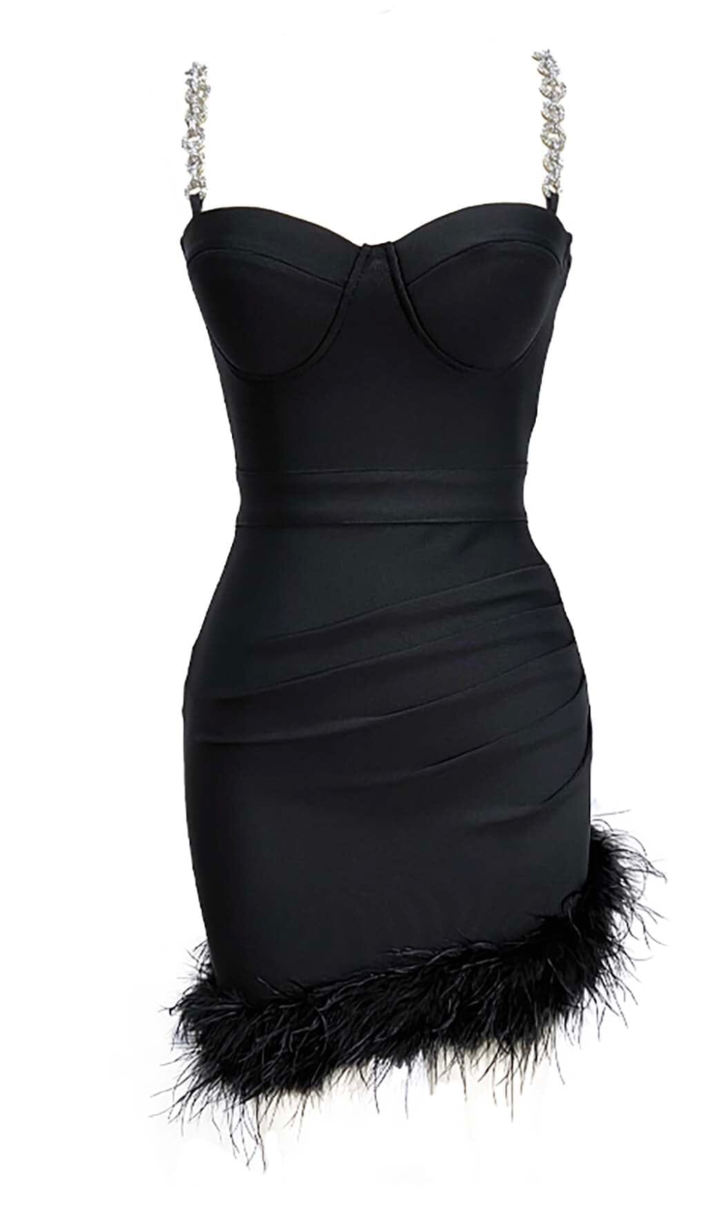 6357a49a1a195c027de4549514af8dea.jpeg Fashionslee Women Feather Strappy Mini Dress