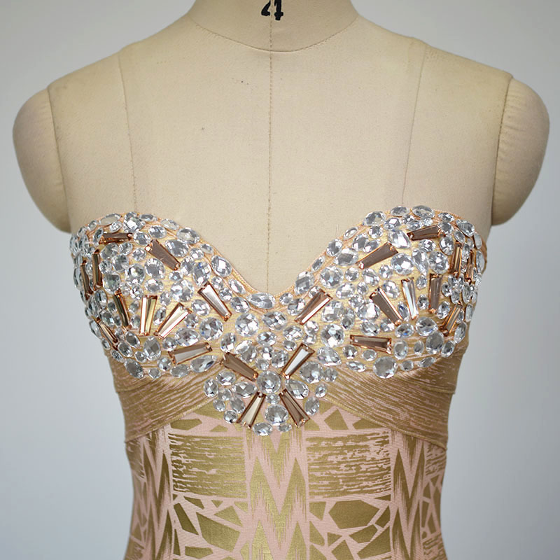 635fc0d0f35dcd4d7148a3952ce03234.jpg Fashionslee Women Bevin Gold Crystal Print Mini Dress