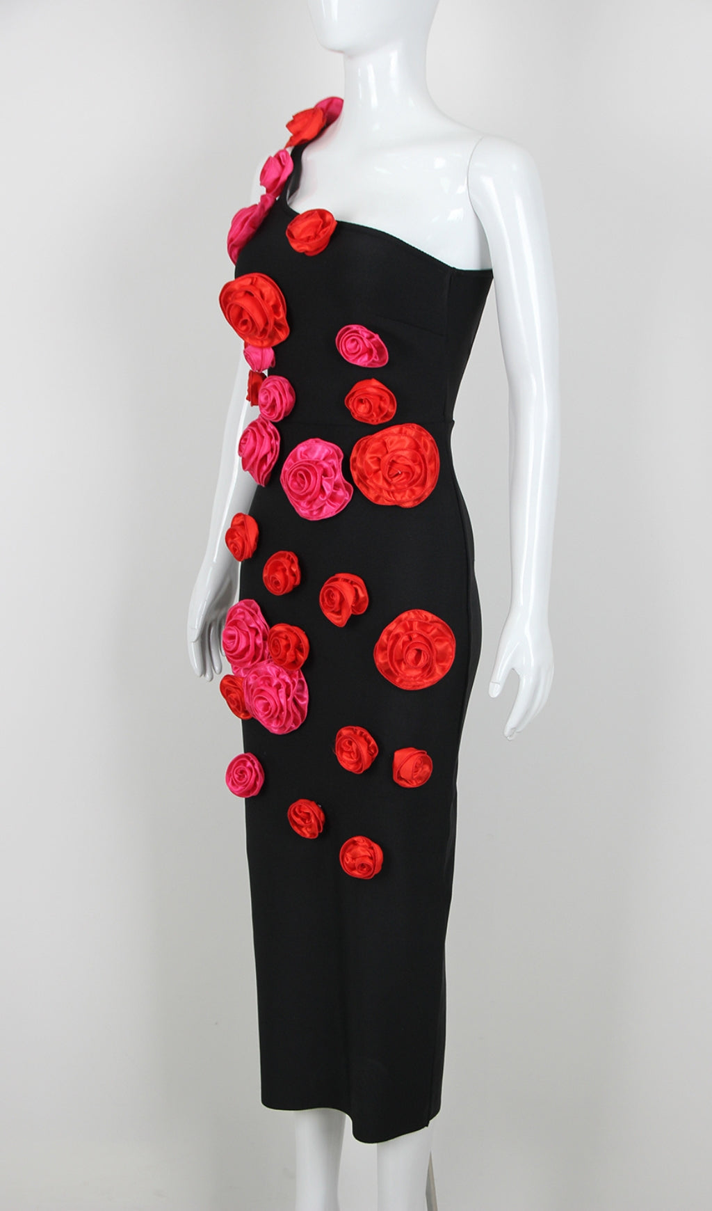 Fashionslee Women Azania One Shoulder Flower Bandage Dress