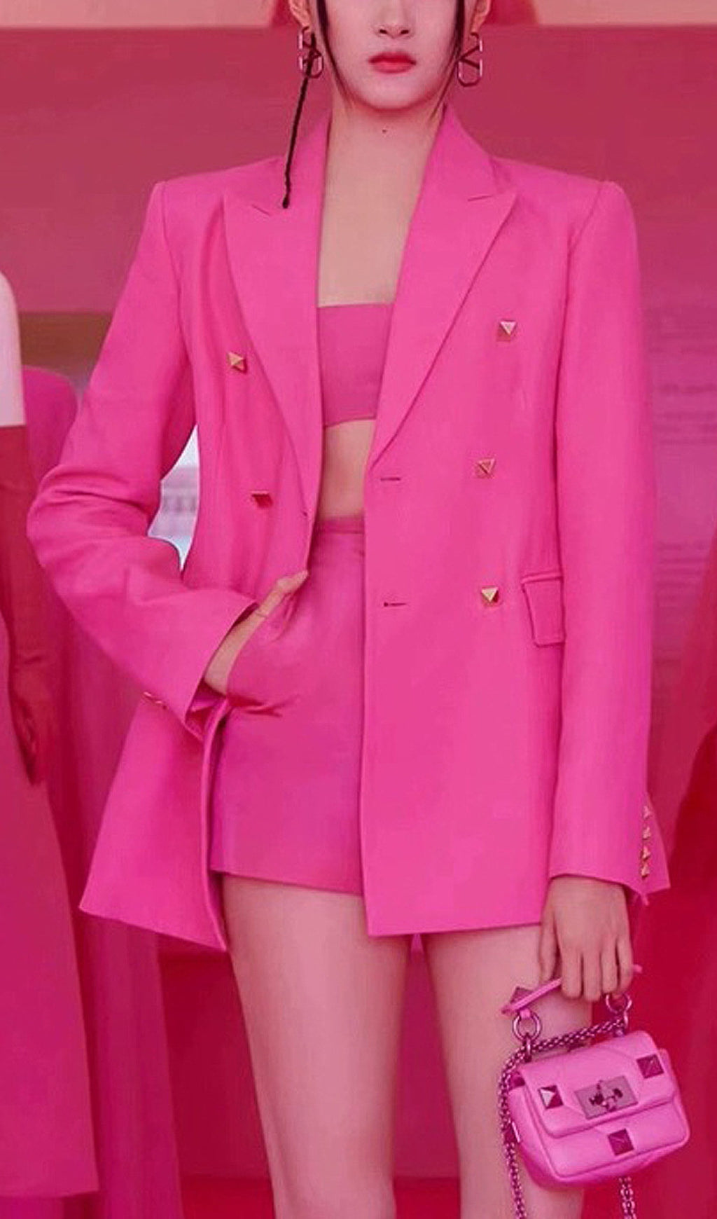 6382ddd8d00c0f2c73136b3471913057.jpeg Fashionslee Women Aenor Pink Blazer Set