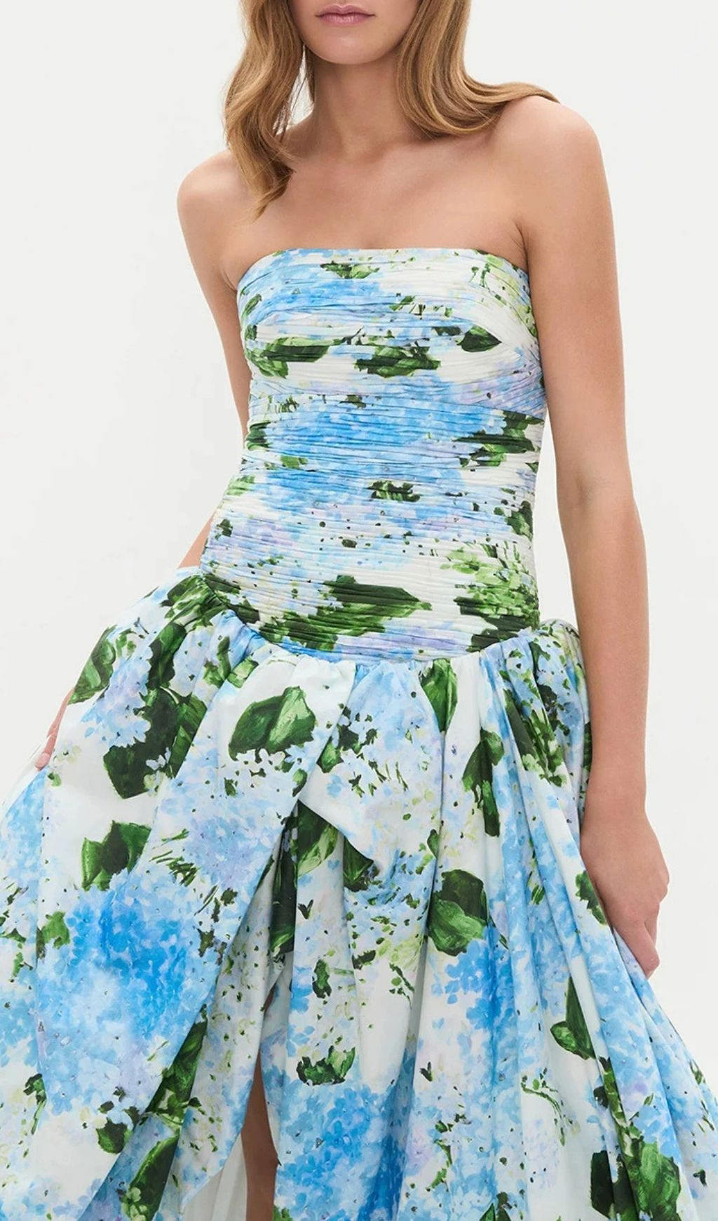 AESTHETIC STRAPLESS PRINTED MAXI DRESS - OWNCI AESTHETIC STRAPLESS PRINTED MAXI DRESS - OWNCI