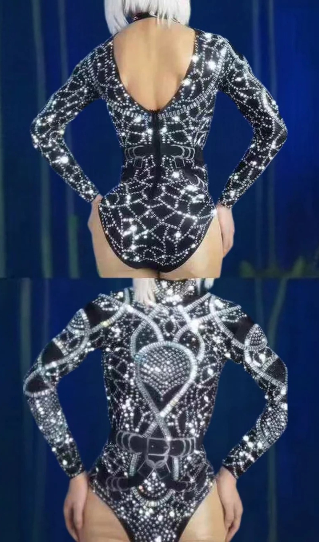 TRENDING HIGH NECK RHINESTONE BODYSUIT - OWNCI TRENDING HIGH NECK RHINESTONE BODYSUIT - OWNCI
