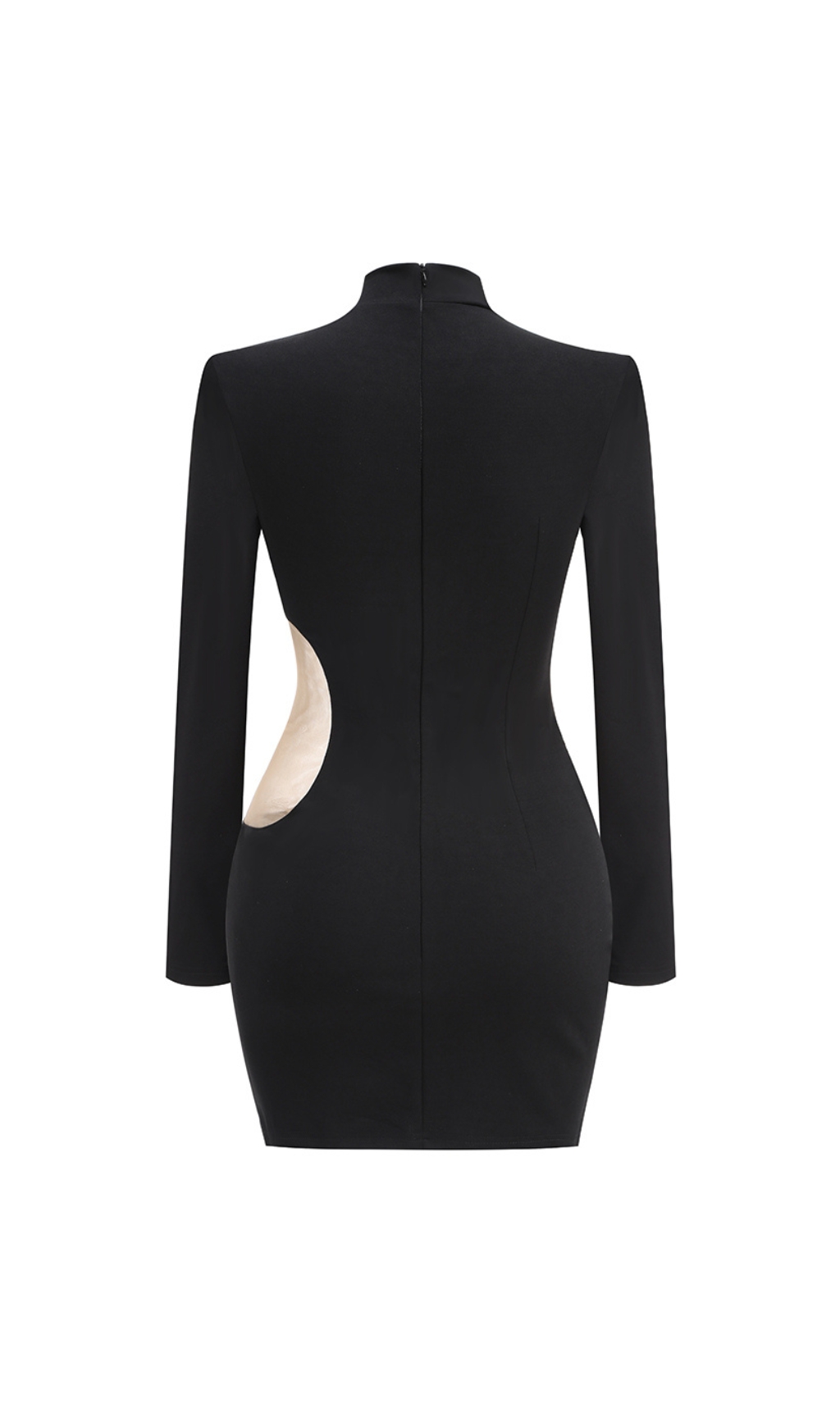 63fb5174ecfca203117efaf493f1703b.jpg Fashionslee Women Basanti Black Long Sleeve Pearl Mini Dress
