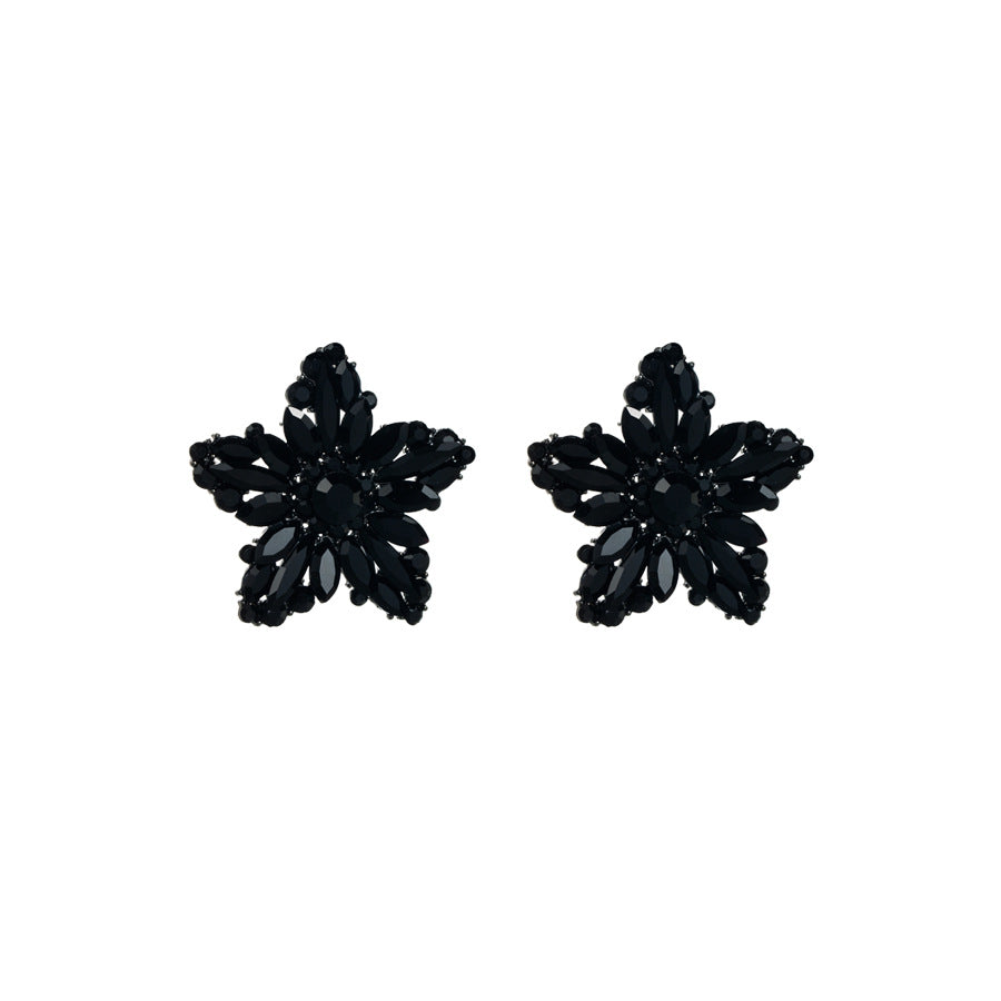 Fashionslee Women Anwar Flower Rhinestone Earrings