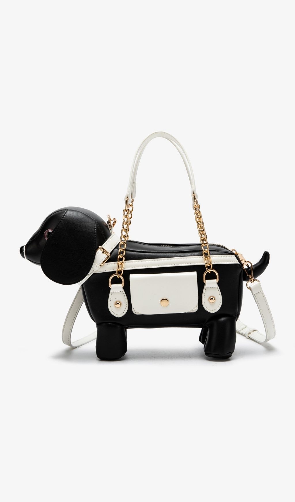Fashionslee Women Khari Black Dog-shaped Bag