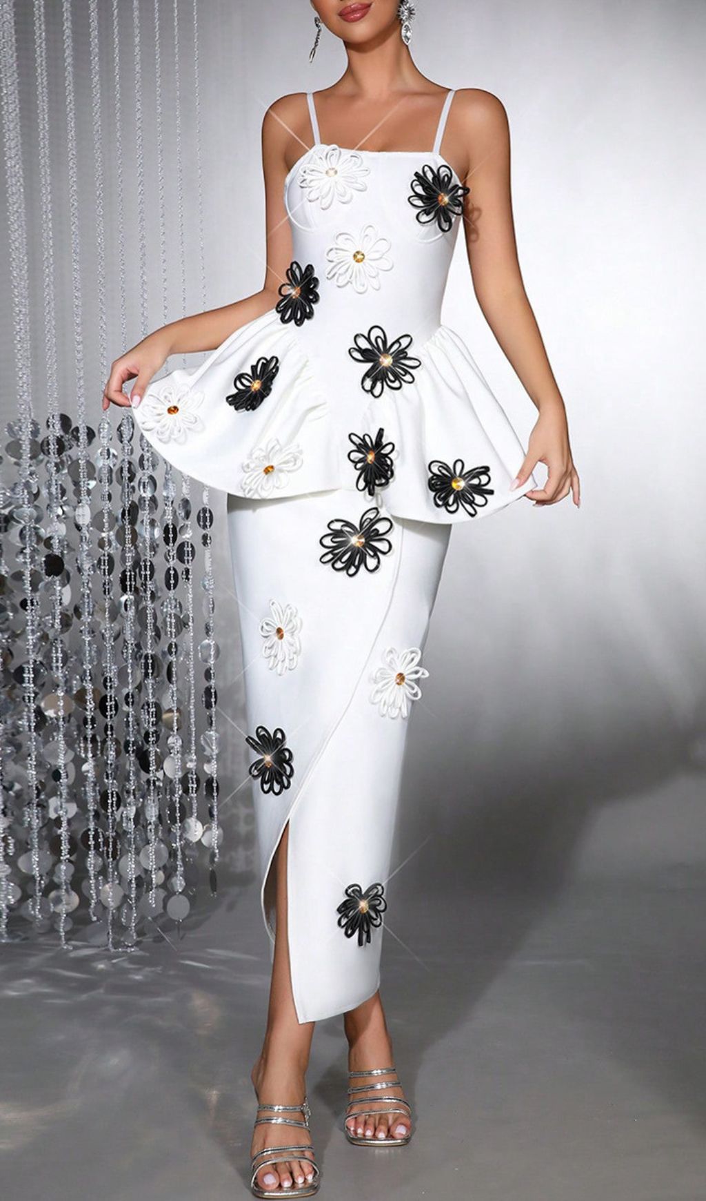 64238d86ebe62693ca509b713b9cfd20.jpg Fashionslee Women Hada Flower Embellished Midi Dress