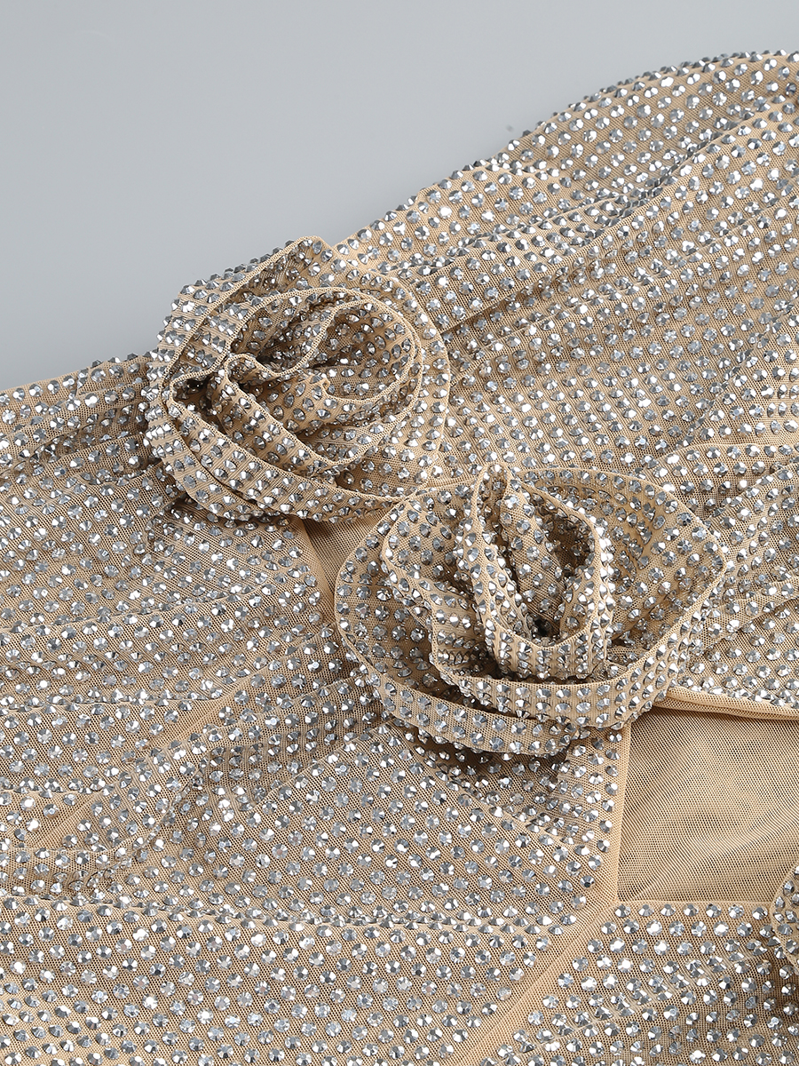 64932adfde28a6985967a46c18760e00.jpg Fashionslee Women Calida Strapless Flower Cutout Crystal Mini Dress