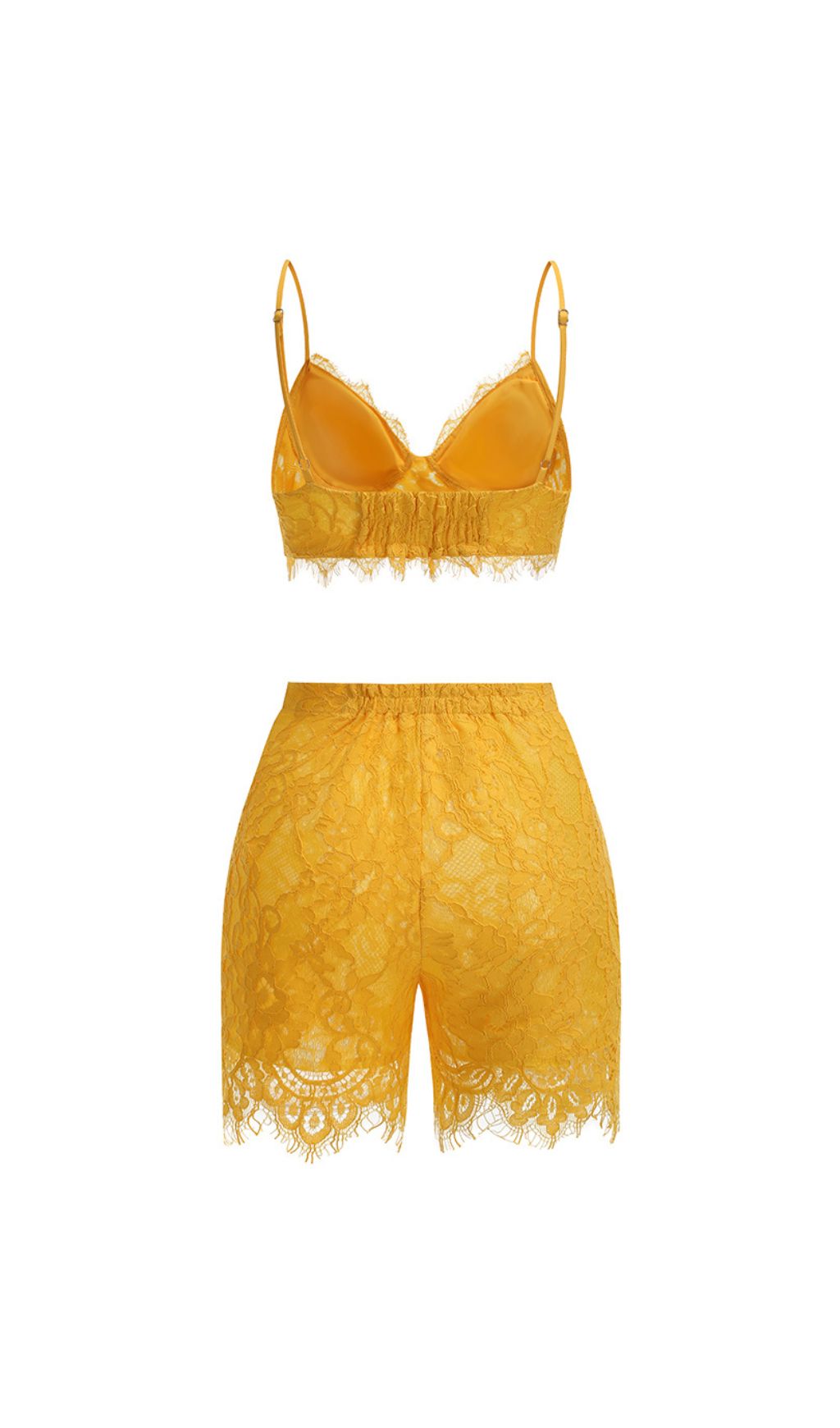 650378e5f7b66f3bdcc174c1539b276e.jpg Fashionslee Women Giuseppe Yellow Lace Three-Piece Set