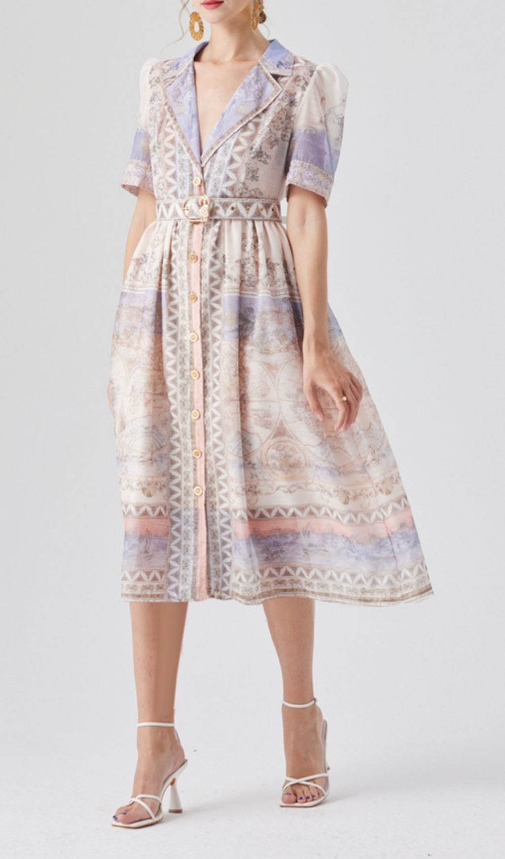 65198fd04f6cd1ff674fe799df45d90f.jpg Fashionslee Women Kamili Printed Midi Dress