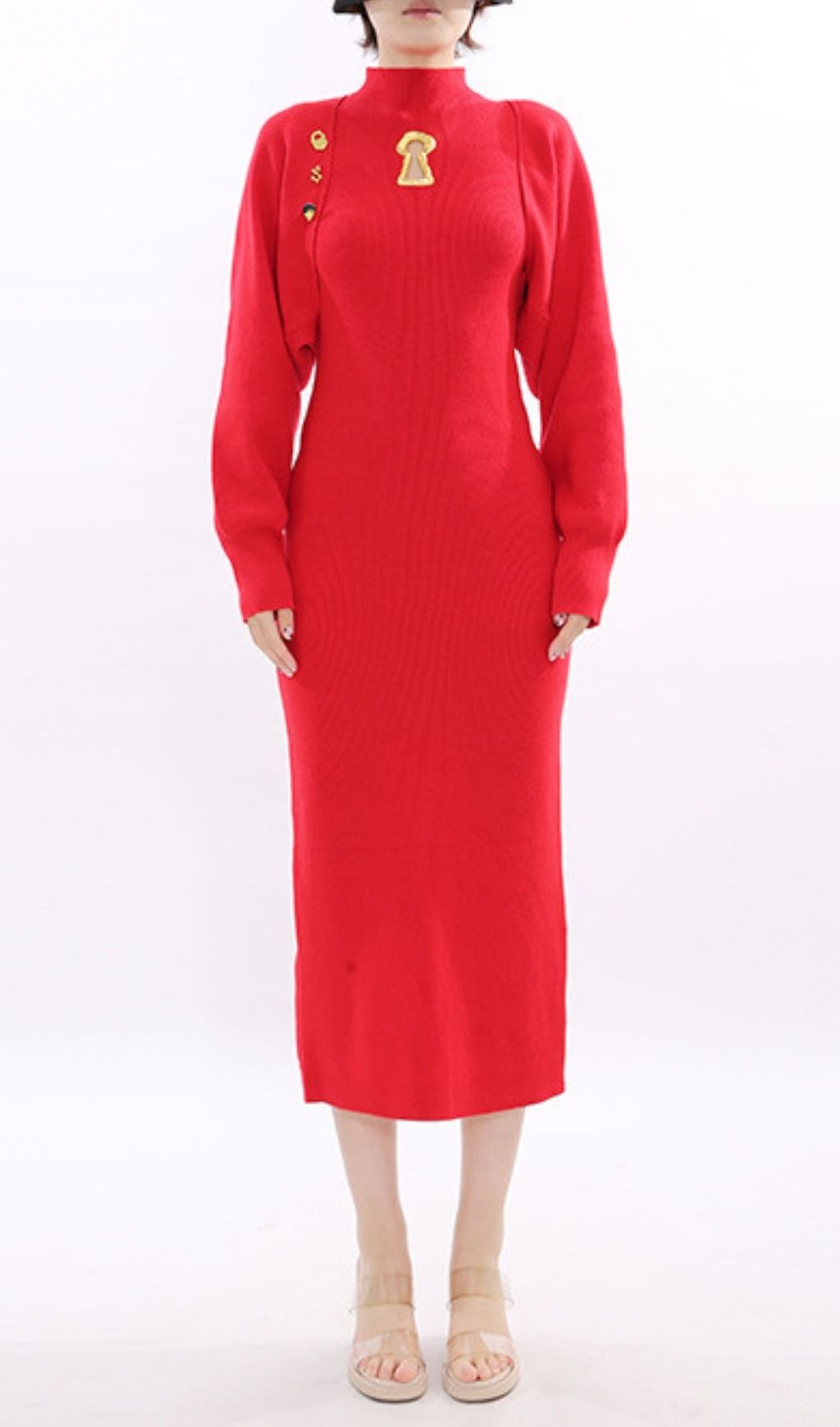 RED MUST-HAVE MIDI DRESS – VIRAL AESTHETIC - OWNCI