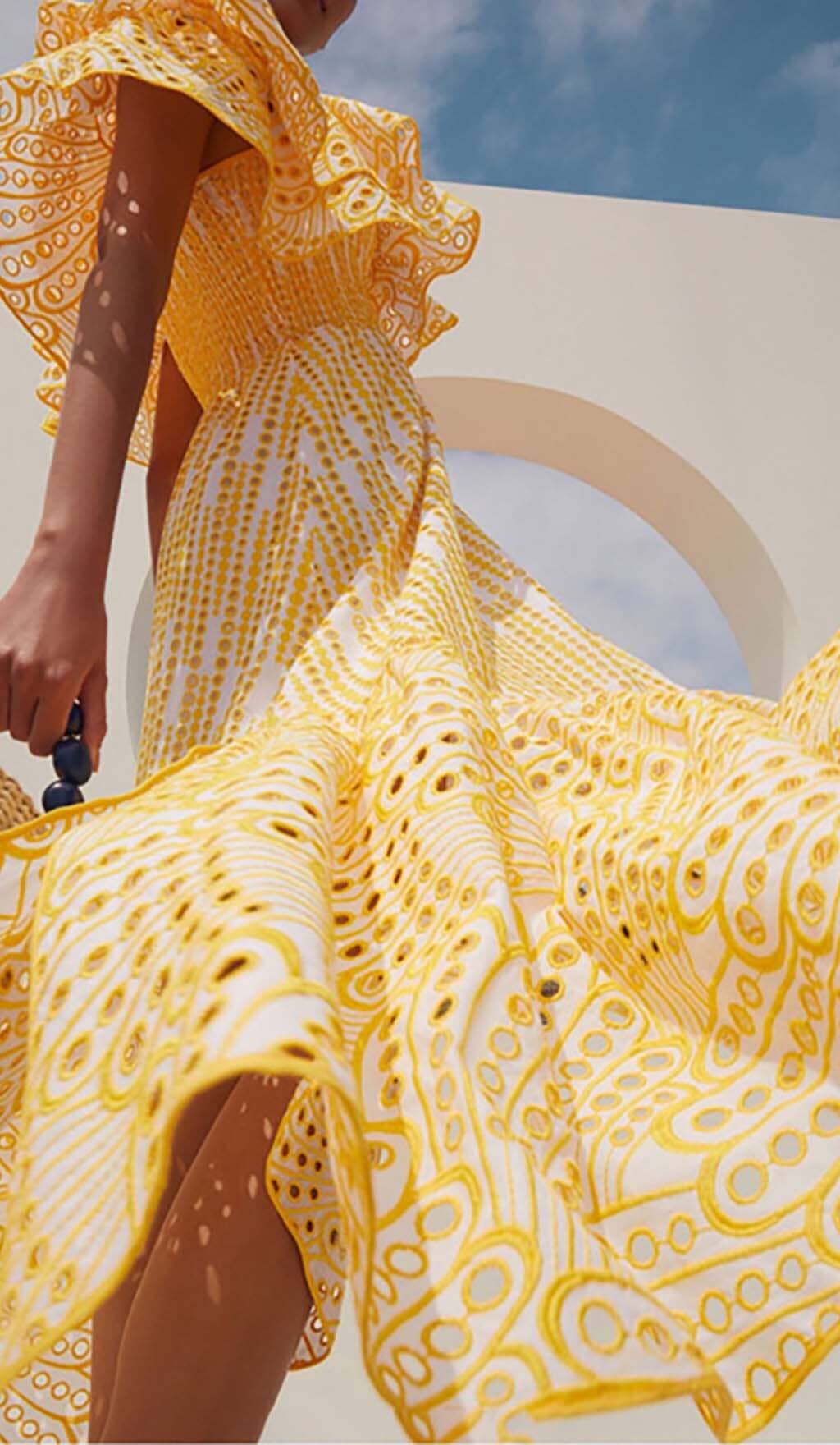 6564303917effbb08a8c87824787e774.jpeg Fashionslee Women Ruffle Cold Shoulder Midi Dress In Yellow
